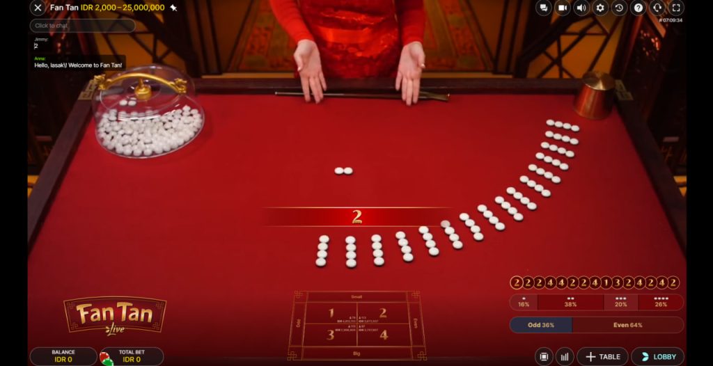 Fan Tan Evolution Live Casino: Tradisi Klasik Asia dalam Format Modern